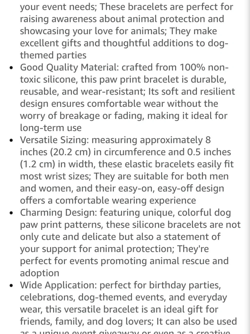 Paw-Print Bracelets - Pack of 100